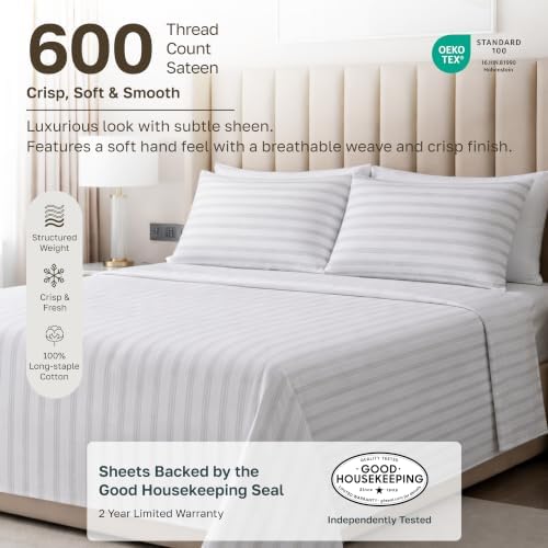 California Design Den Luxury 600 Thread Count California King Sheet Sets - Image 2