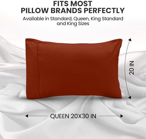 Pillow Cases Queen Size Set of 2, Ultra Soft Comfy Pillow Covers - Image 2