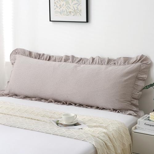 Gingham Body Pillow Cover 20x54 by Jilboo