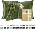 Bedsure Satin Pillowcase Standard Set of 2, Similar to Silk Pillowcase Moss by BEDSURE