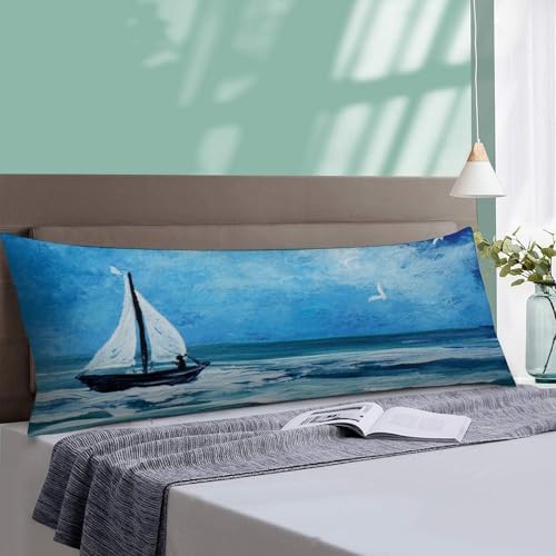 Summer Beach Body Pillow Cover Seagull Pillowcase - Image 4