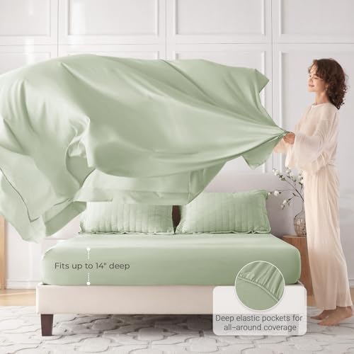 MUXHOMO 7 Pieces California King Comforter Set, Seersucker Bed in a Bag Cal - Image 3
