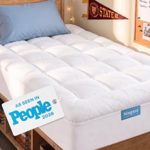 Niagara Sleep Solution 100% Cotton Top Twin XL Mattress Pad, Pillow Top by NiagaraSleepSolution