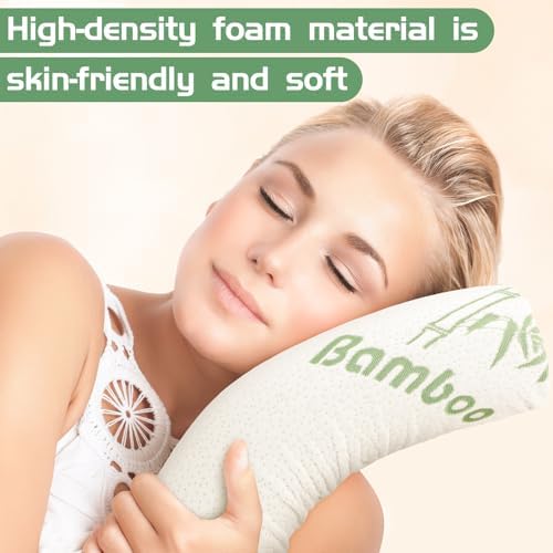 1 Pcs Memory Foam Roll Pillow Neck Bolster Cylinder Pillow, 18 x 4 Inch - Image 4