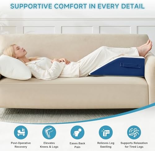 Yojoker Leg Elevation Pillows for Swelling, Memory Foam Wedge Pillow for Legs - Image 5
