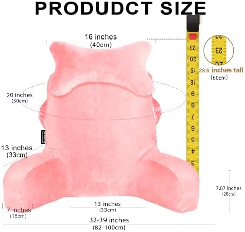 SLIGUY Reading Pillow for Sitting in Bed Couch Adult, Back Pillow - Image 2