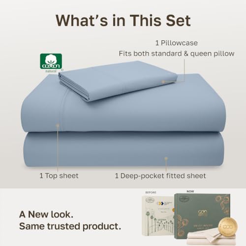 California Design Den 600 Thread Count Twin XL Sheets Cotton - Image 3