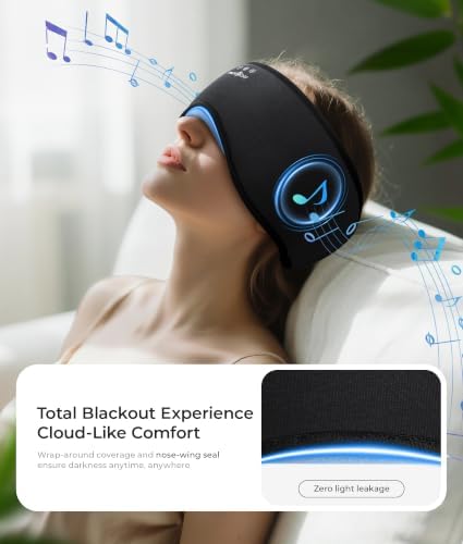 MUSICOZY Sleep Mask with Bluetooth Headphones Eyemask - Image 5