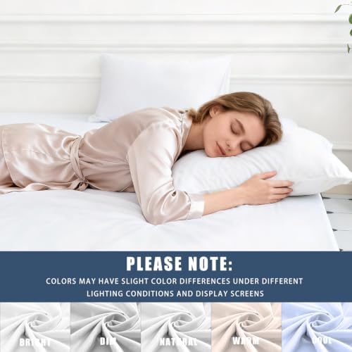 TELUS Cooling Pillowcases for Hot Sleepers Queen Size 2-Pack, Silky Soft - Image 6