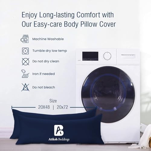 Body Pillow Cover with Zipper 20x72 Cotton Long Body Pillowcase Lumbar Pillow - Image 6