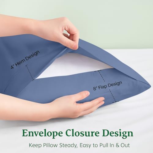 Cotton Delight Organic Cotton Body Pillow Cover 20x48 – 600 Thread Count Sateen - Image 3