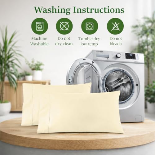 Cotton Delight 100% Organic Cotton Standard Pillowcases Set of 2 – 600 Thread - Image 6