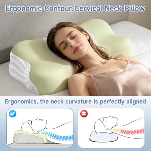 Cervical Neck Pillow Memory Foam Ergonomic Single-Sided High-Low - Image 4