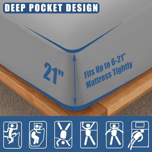 Waterproof Mattress Protector King Size, 2 Pack Breathable Mattress Cover - Image 3