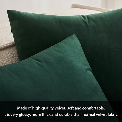 MIULEE 14x36 Inch Lumbar Long Velvet Throw Pillow Cover Set of 1 Army Green - Image 5
