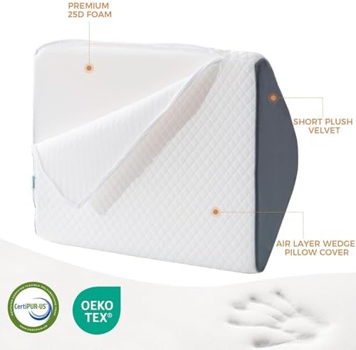 Knee Wedge Pillow for Post-Surgery Recovery-Leg Elevation Support for Sleep - Image 7