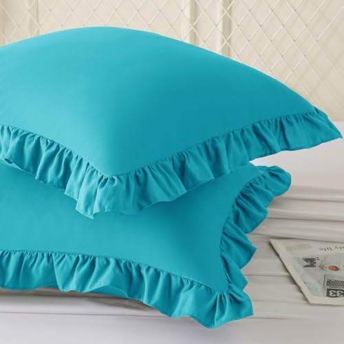 KKJIAF 2 Pack Ruffle Pillow Cases 22x22 Inches - Image 2