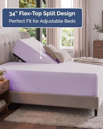 CGK Linens Deep Flex Top Split Head King Fitted Sheet - Image 3