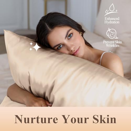 Silk Like Satin Pillowcase Cal King Size, 2 Pack, 20x40 Inches - Image 4