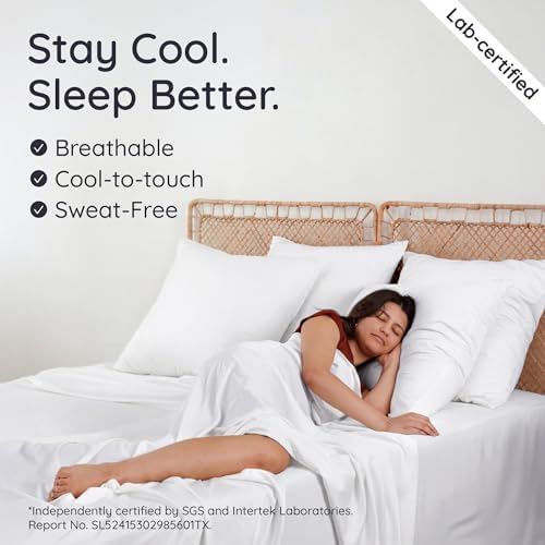Bambaw King White Fitted Sheet Only, 100% Viscose Derived from Bamboo Sheet - Image 3