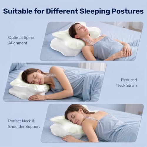 Sweetcrispy Ergonomic Cervical Neck Pillow, Memory Foam, Contour Pillow - Image 6