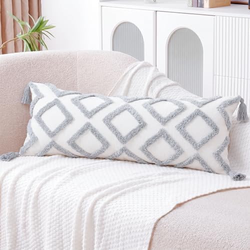 PANOD Decorative Long Lumbar Pillow Cover 12x40 Boho, Super Soft Chenille Extra - Image 3