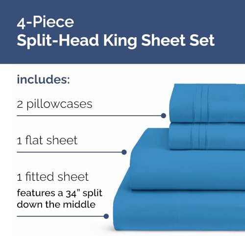 Flex Top Split Head King 4 Piece Sheet Set - Image 3
