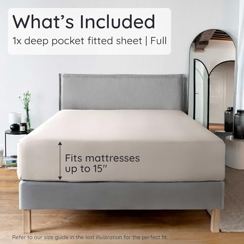 Bambaw 100% Viscose Derived from Bamboo Fitted Sheet Full Size, Cooling Fitted - Image 2