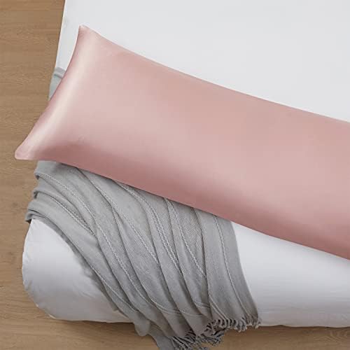 Ersmak Champagne Ultra Soft Satin Body Pillow Cover Set of 2, 20x54 Inches - Image 4