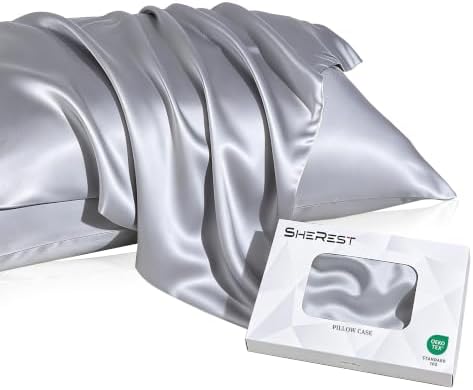 SheRest 100% Lyocell Tencel Pillowcase Cooling Silk-Like Soft Satin Standard by SheRest