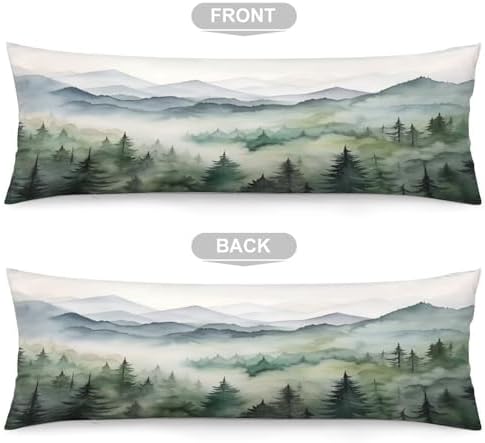 Forest Green Body Pillow Cover Pillowcase - Image 3