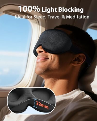 MABAO 2 Packs Weighted Sleep Mask, 100% Blackout Blindfold - Image 2
