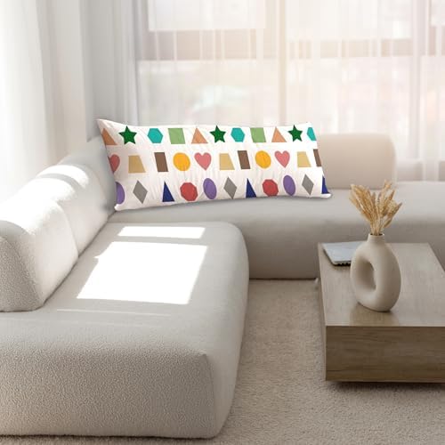 Boho Colorful Shapes 20x54 Body Pillow Cover, Nursery Decor - Image 6