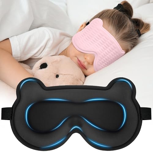 Kids Sleep Mask, 3D Contoured Eye Mask by Pyopbow