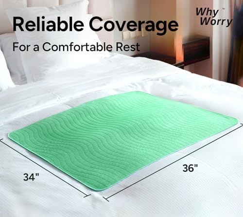 WhyWorry Washable Bed Pads for Adult Incontinence - Image 2