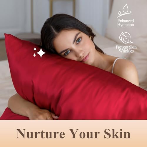 Silk Like Satin Pillowcase Cal King Size, 2 Pack, 20x40 Inches - Image 4