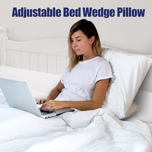 HOMBYS Wedge Pillow Headboard for Bed Gap, Foldable Bed Wedge Gap Filler Full - Image 4