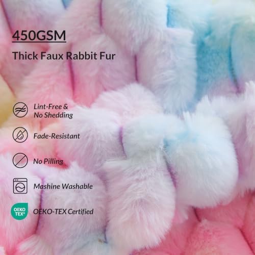 XeGe Luxury Bubble Fluffy Faux Rabbit Fur Body Pillow Cover 20x54 - Image 6