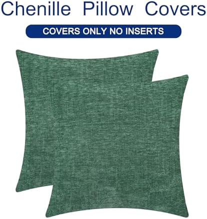 CaliTime Decorative Couch Throw Pillow Covers 20 X 20 Inches Dark Green - Image 6