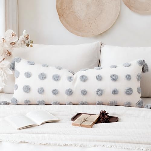 PANOD Decorative Long Lumbar Pillow Cover 14x36 Boho, Super Soft Chenille Extra - Image 4