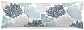 Beach Theme Body Pillow Cover, Nautical Blue Coral Ocean Marine Coastal by TOKILIAR