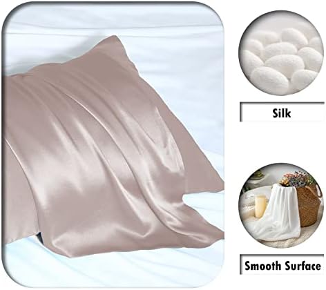 Silk Pillow Cases 2 Pack, Soft Breathable and Sliky Queen Size Pillow Cases Set - Image 2