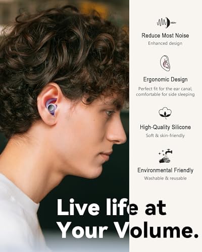 Ear Plugs for Sleeping, Noise Reduction Soft Silicone Earplugs - Image 3