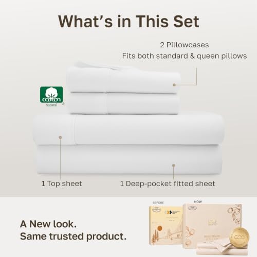 California Design Den Soft 100% Cotton Queen Size Sheets Deep Pocket - Image 3