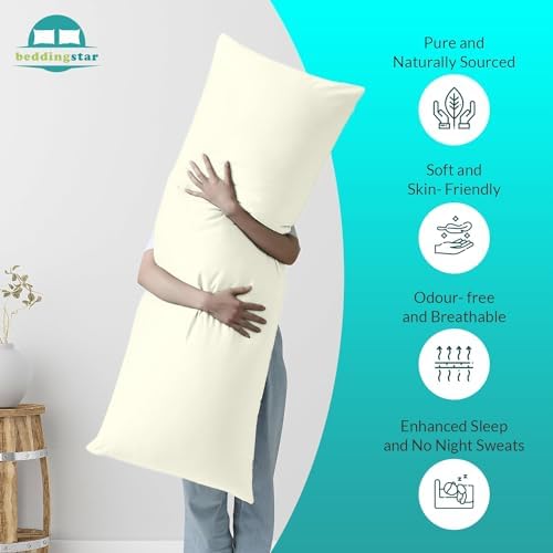 Body Pillow Cover 20x72 Ivory 100% Egyptian Cotton 600 Thread Count - Image 6