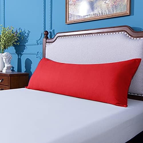 NTBAY Microfiber Body Pillowcase, 1 Pack, 20 x 54, Wine Red - Image 5