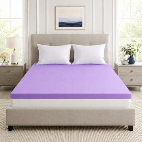 IULULU Gel-Infused Memory Foam Mattress Topper Cal King, 2 Inch by ComfortforLiving
