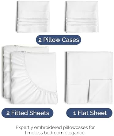 Split King Size 5 Piece Sheet Set - Image 2
