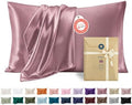 Bedsure Satin Pillowcase Standard Set of 2, Silky Pillowcase Nostalgia Rose by BEDSURE