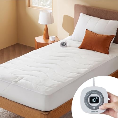 Bedsure Heated Mattress Pad Full Ultra Soft Bed Warmer, Plush Coral Fleece by BEDSURE